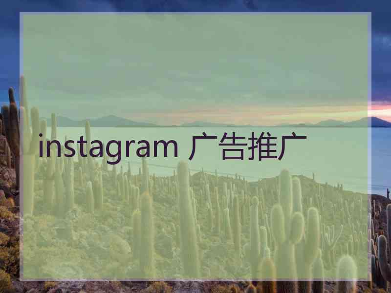 instagram 广告推广