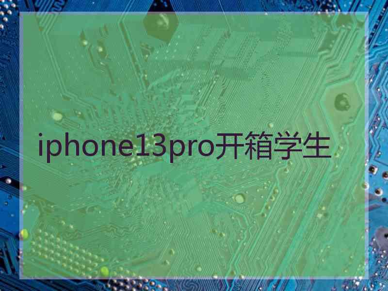 iphone13pro开箱学生