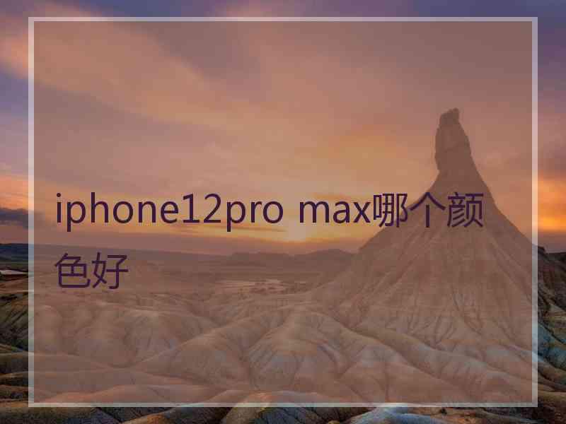 iphone12pro max哪个颜色好