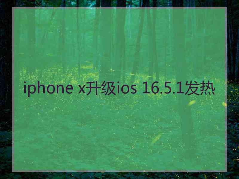 iphone x升级ios 16.5.1发热