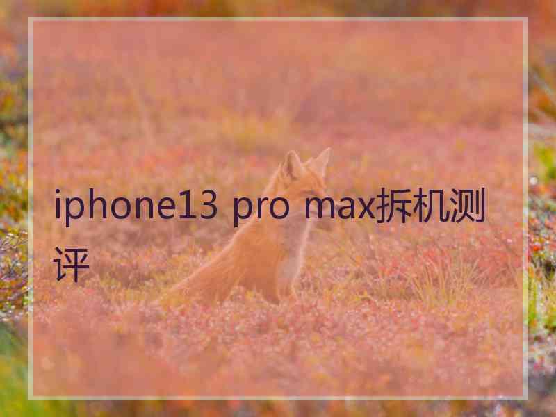 iphone13 pro max拆机测评