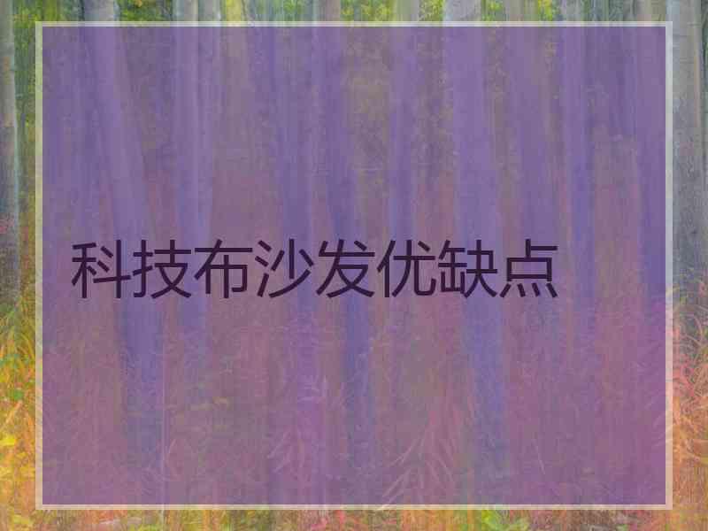 科技布沙发优缺点