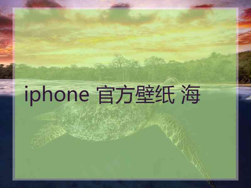 iphone 官方壁纸 海