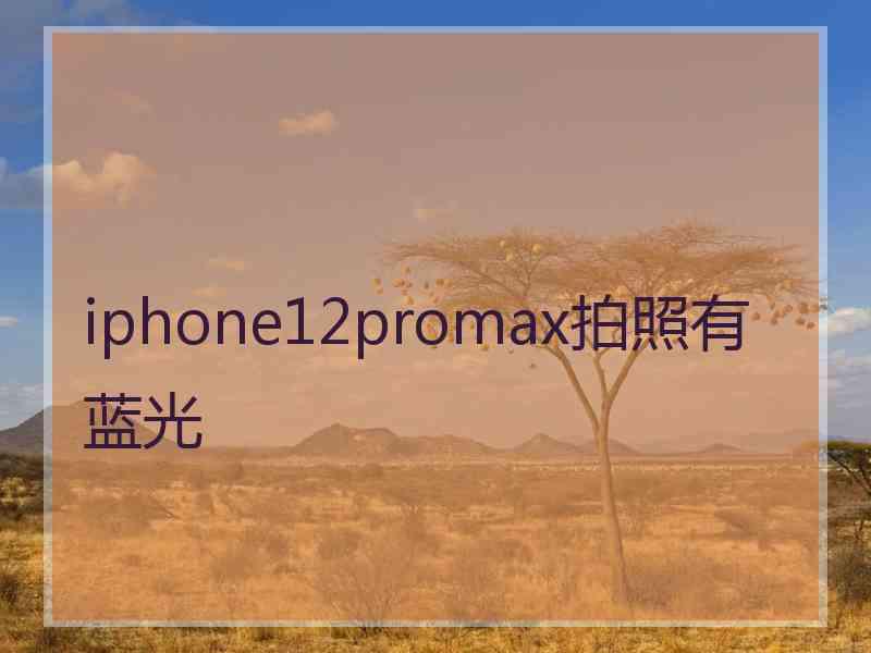 iphone12promax拍照有蓝光