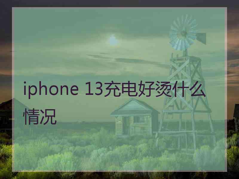 iphone 13充电好烫什么情况