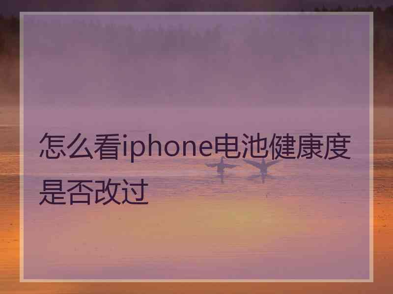 怎么看iphone电池健康度是否改过