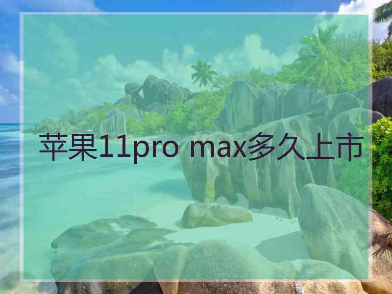 苹果11pro max多久上市