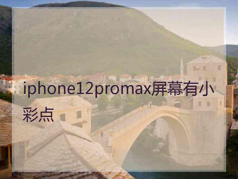 iphone12promax屏幕有小彩点