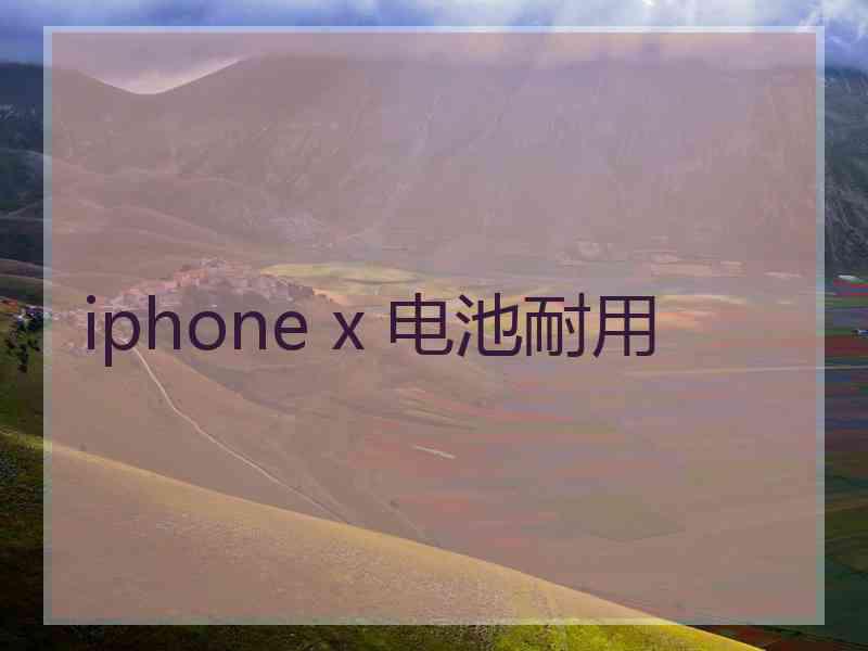 iphone x 电池耐用