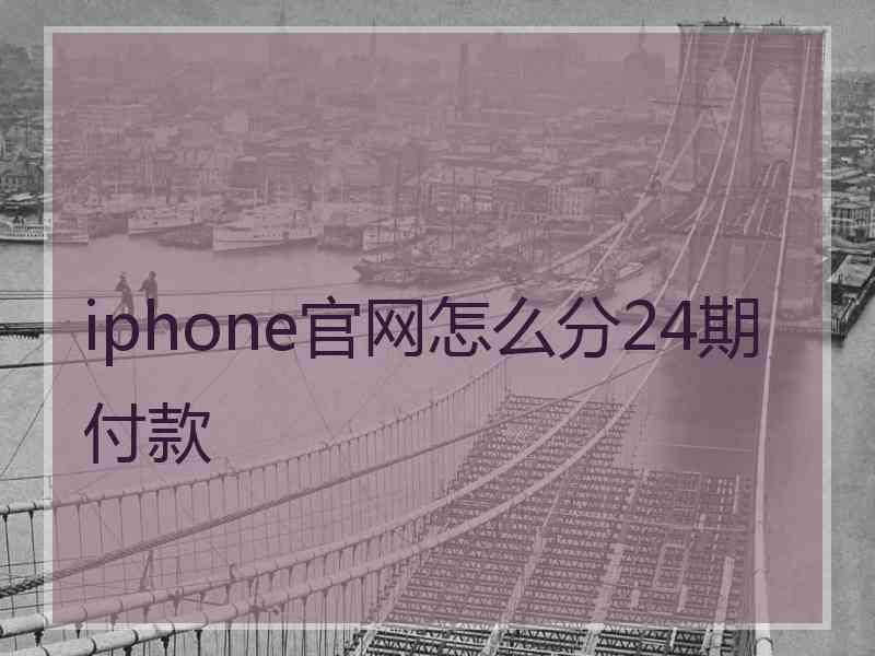 iphone官网怎么分24期付款