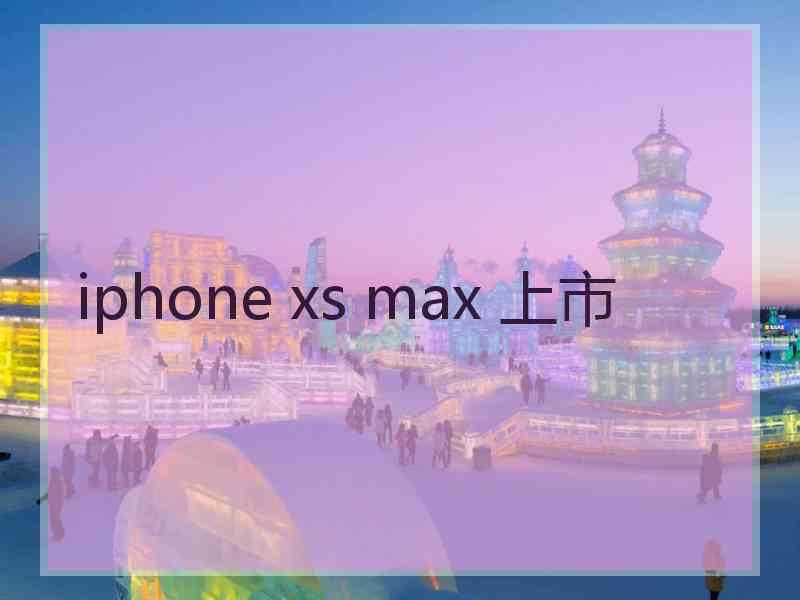 iphone xs max 上市