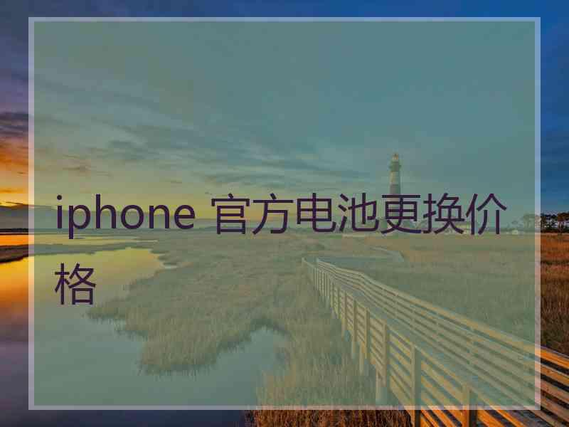 iphone 官方电池更换价格