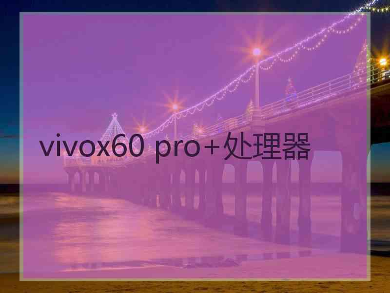 vivox60 pro+处理器