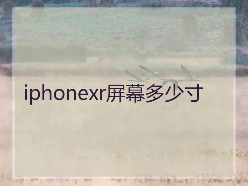 iphonexr屏幕多少寸