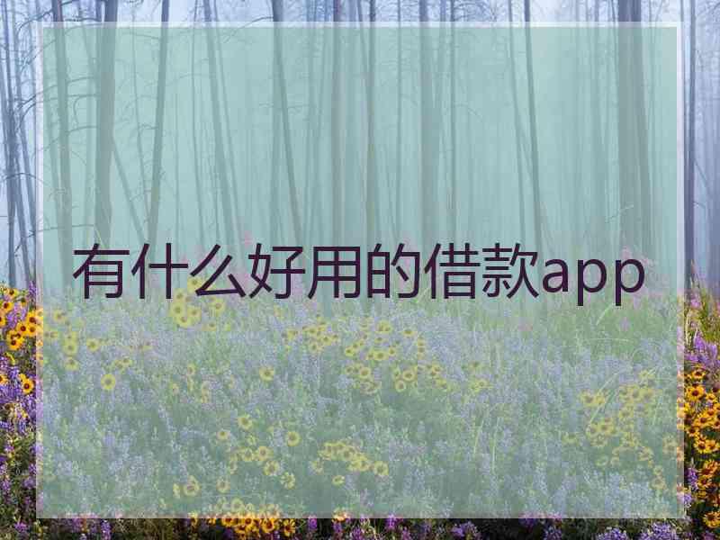 有什么好用的借款app