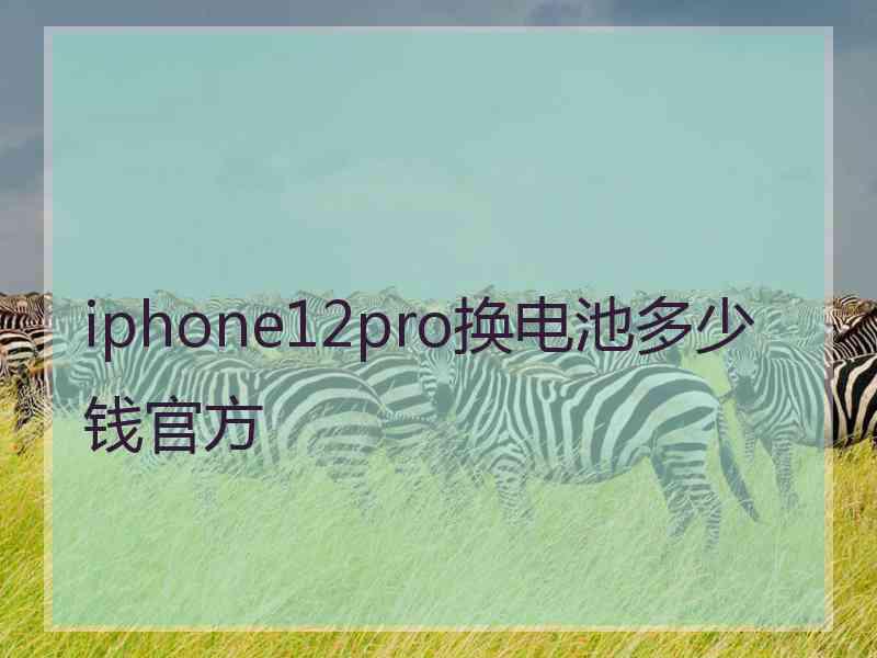 iphone12pro换电池多少钱官方