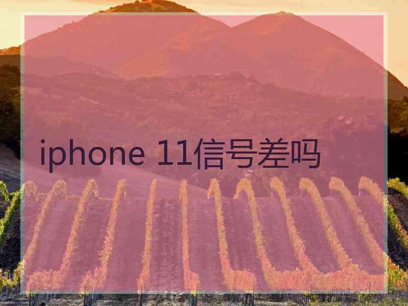 iphone 11信号差吗