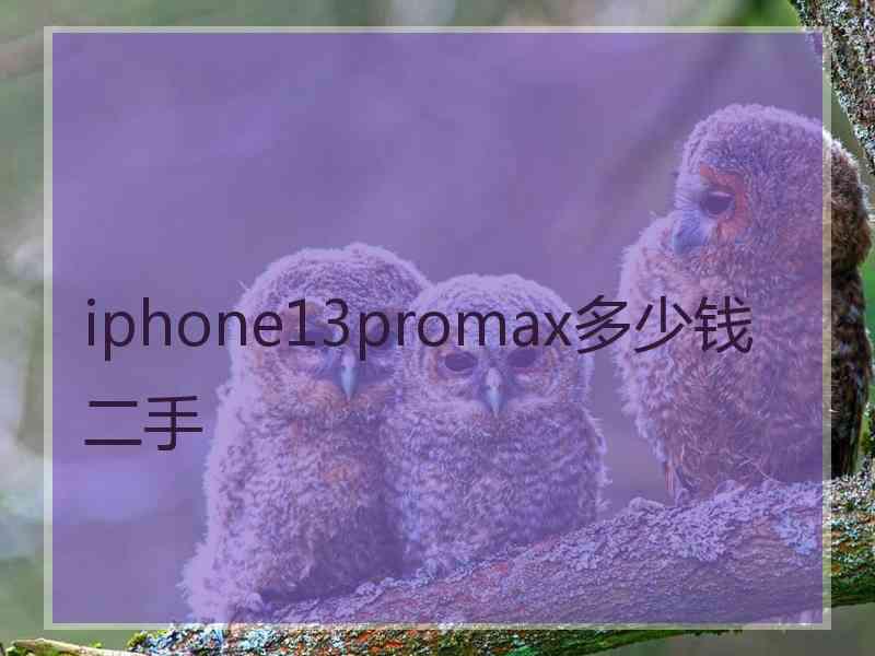 iphone13promax多少钱二手