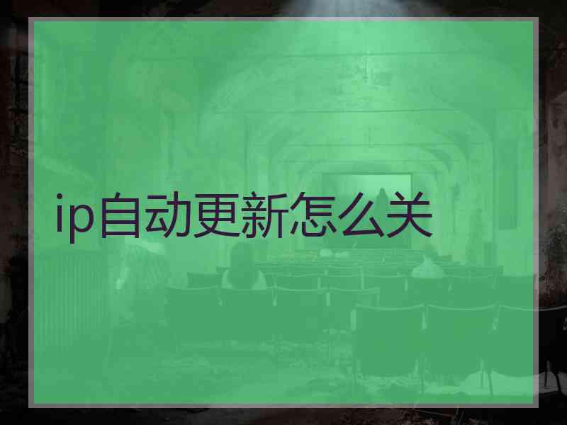 ip自动更新怎么关