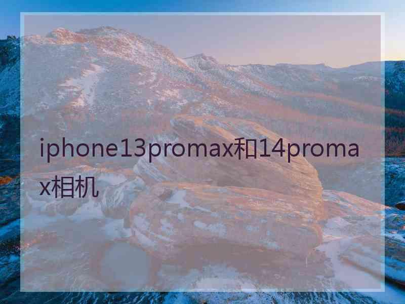 iphone13promax和14promax相机