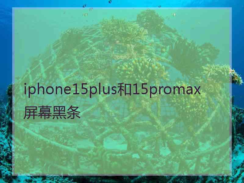 iphone15plus和15promax屏幕黑条