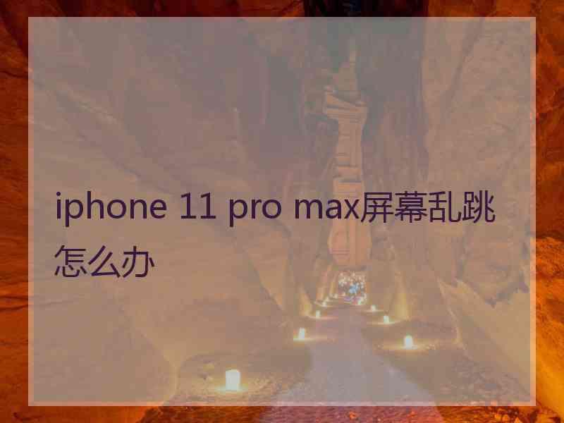 iphone 11 pro max屏幕乱跳怎么办