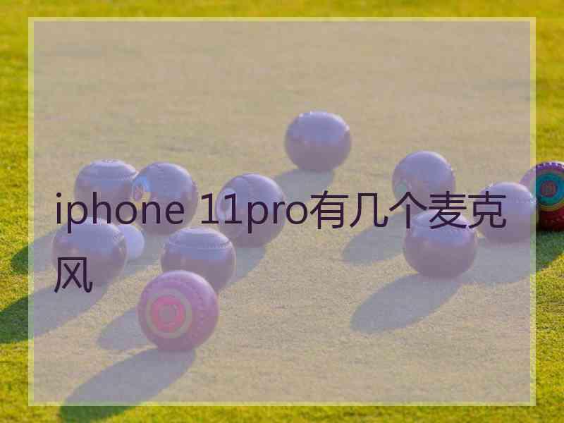 iphone 11pro有几个麦克风