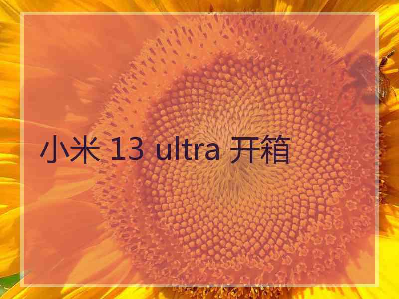 小米 13 ultra 开箱