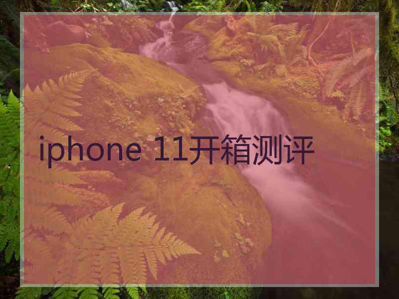 iphone 11开箱测评