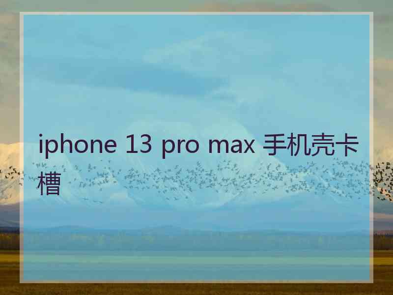 iphone 13 pro max 手机壳卡槽