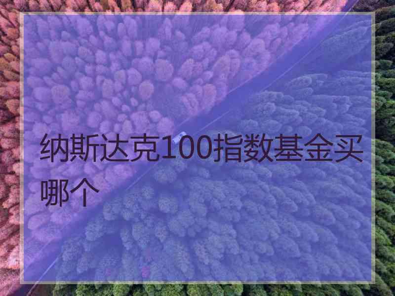 纳斯达克100指数基金买哪个