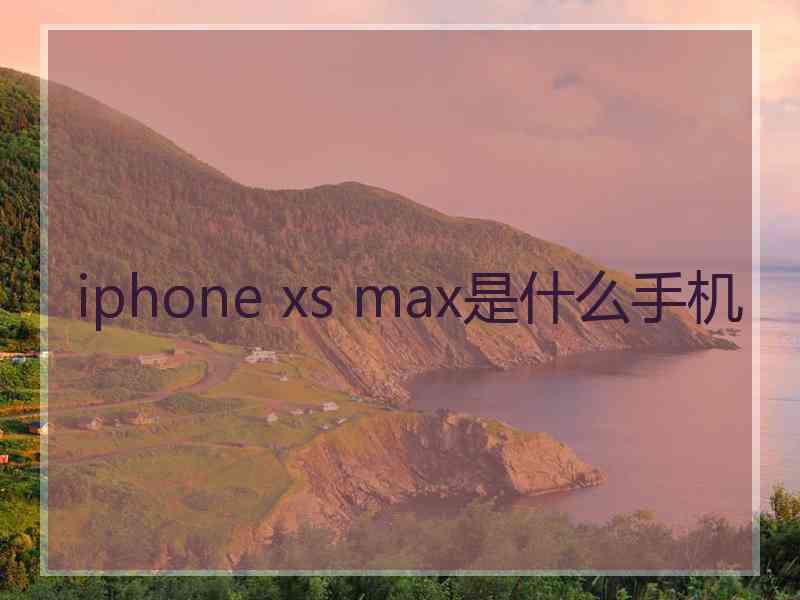 iphone xs max是什么手机