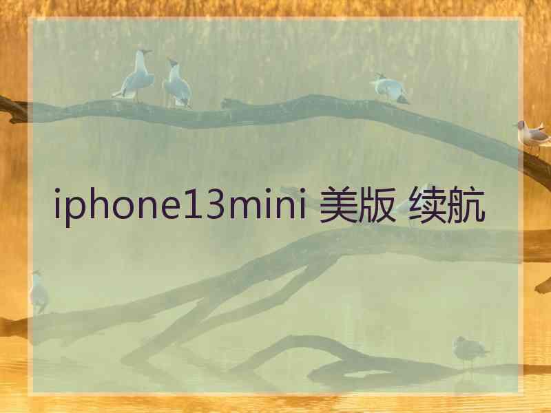 iphone13mini 美版 续航