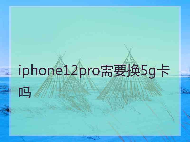 iphone12pro需要换5g卡吗