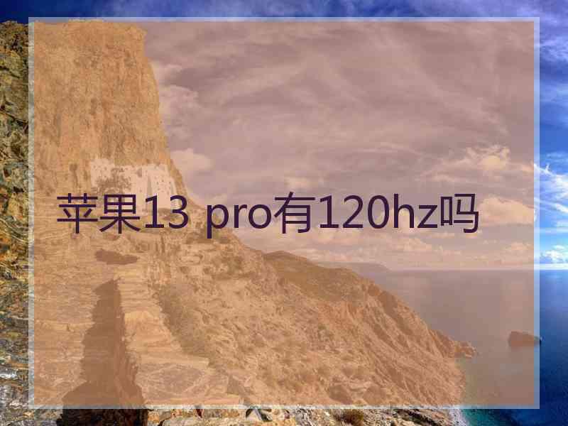 苹果13 pro有120hz吗