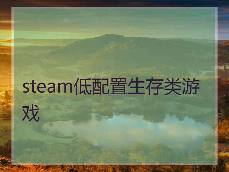 steam低配置生存类游戏