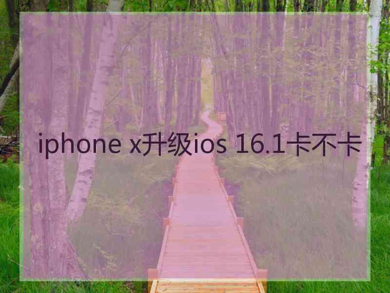 iphone x升级ios 16.1卡不卡