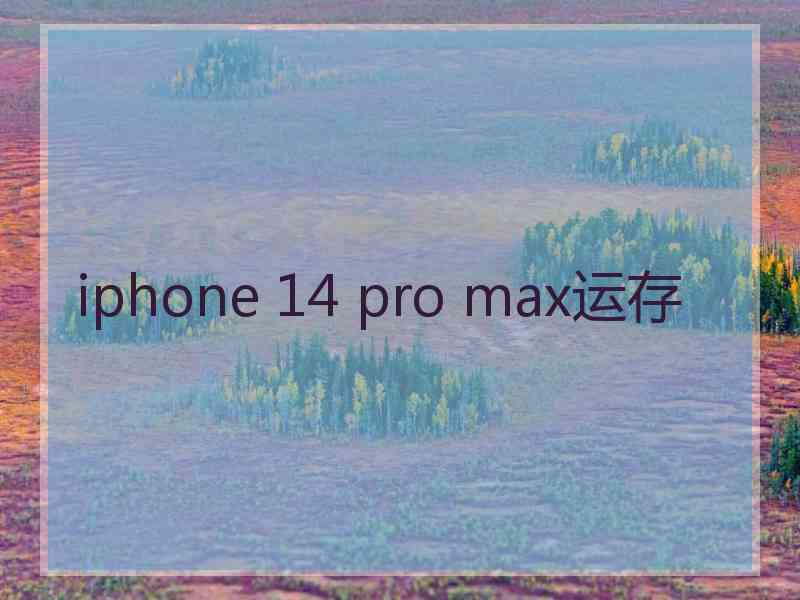 iphone 14 pro max运存