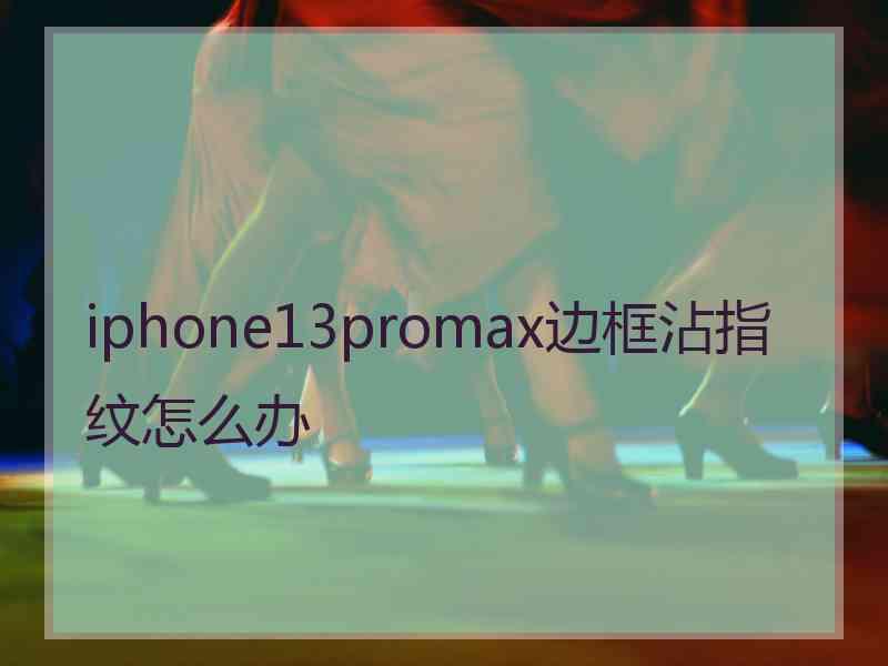 iphone13promax边框沾指纹怎么办