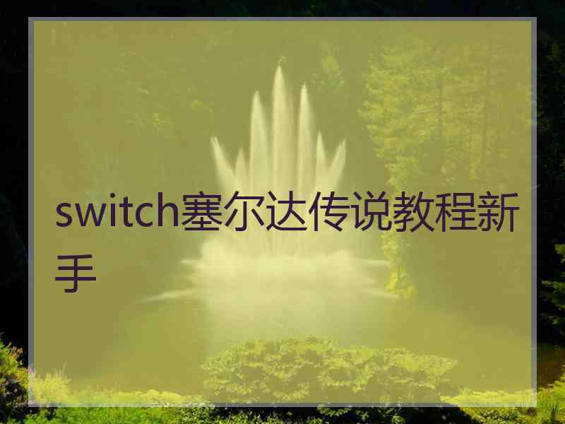 switch塞尔达传说教程新手