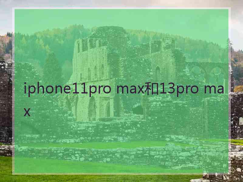 iphone11pro max和13pro max