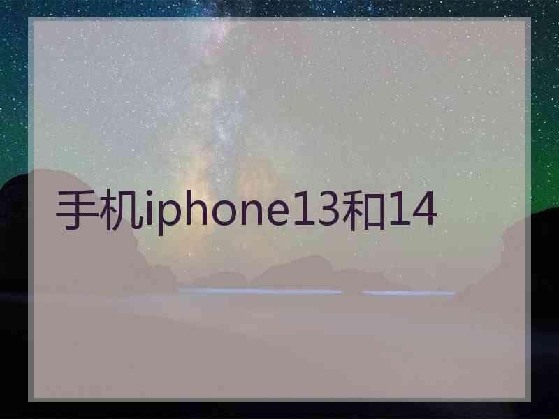 手机iphone13和14