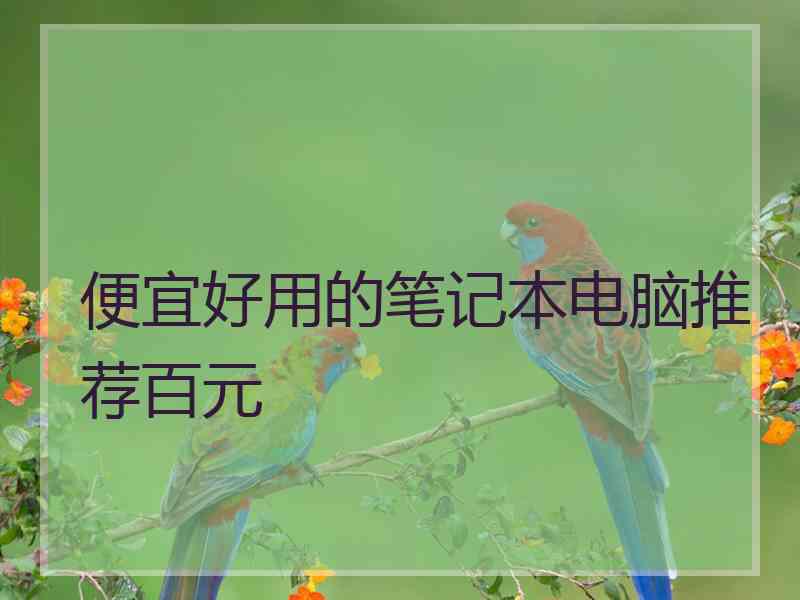 便宜好用的笔记本电脑推荐百元