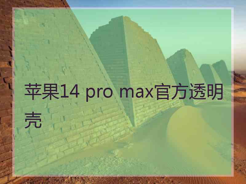 苹果14 pro max官方透明壳