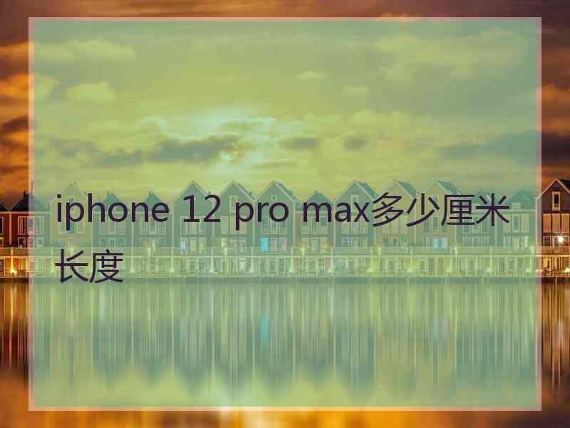 iphone 12 pro max多少厘米长度