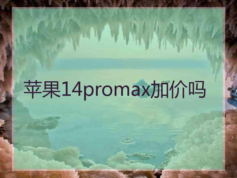 苹果14promax加价吗