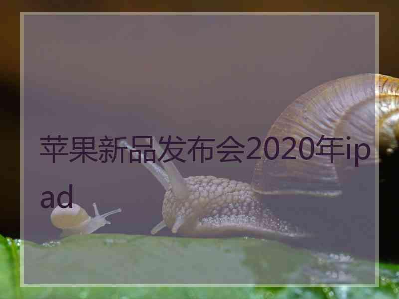 苹果新品发布会2020年ipad