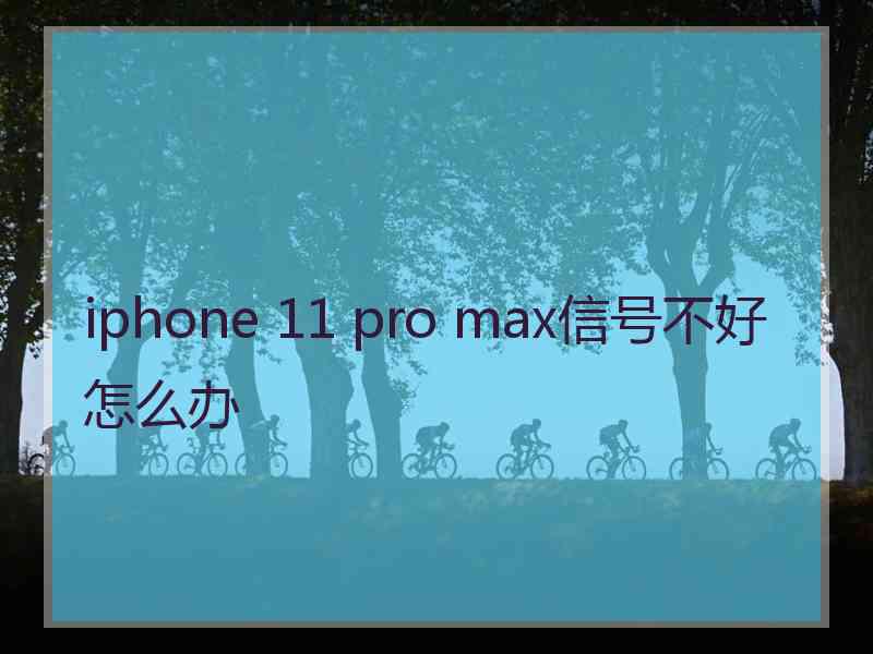 iphone 11 pro max信号不好怎么办