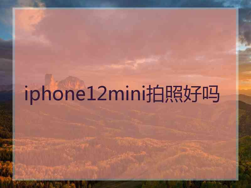 iphone12mini拍照好吗