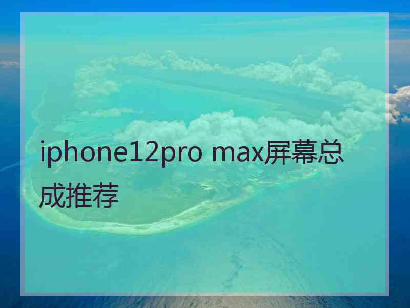 iphone12pro max屏幕总成推荐